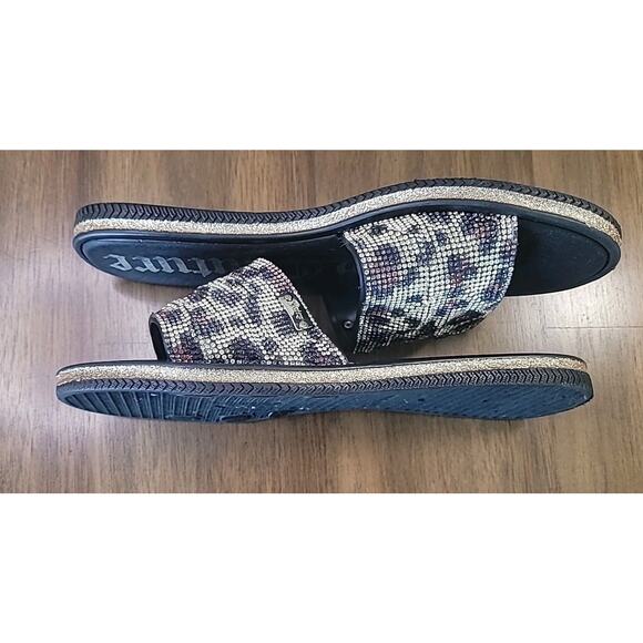 JUICY COUTURE Yippy Animal Print Slides – Black – Size 7.5 – Sandals GUC - Picture 5 of 8